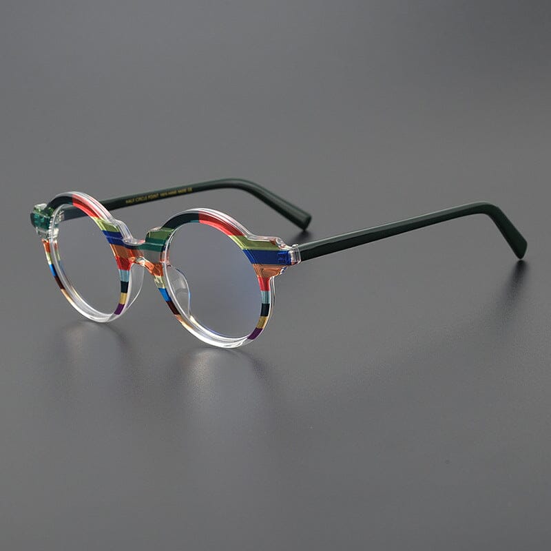 Stylish Talon Acetate Round Eyeglasses Frames for Men & Women - Lightweight & Durable Eyewear for Work, Reading & Fashion