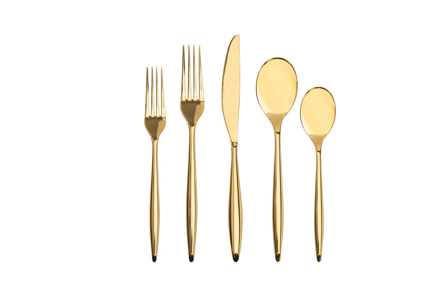 Godinger 20-Piece Gold Flatware Set - Salad Fork, Dinner Fork, Teaspoon & Tablespoon - Elegant Tableware for Dinner Parties, Weddings & Special Occasions