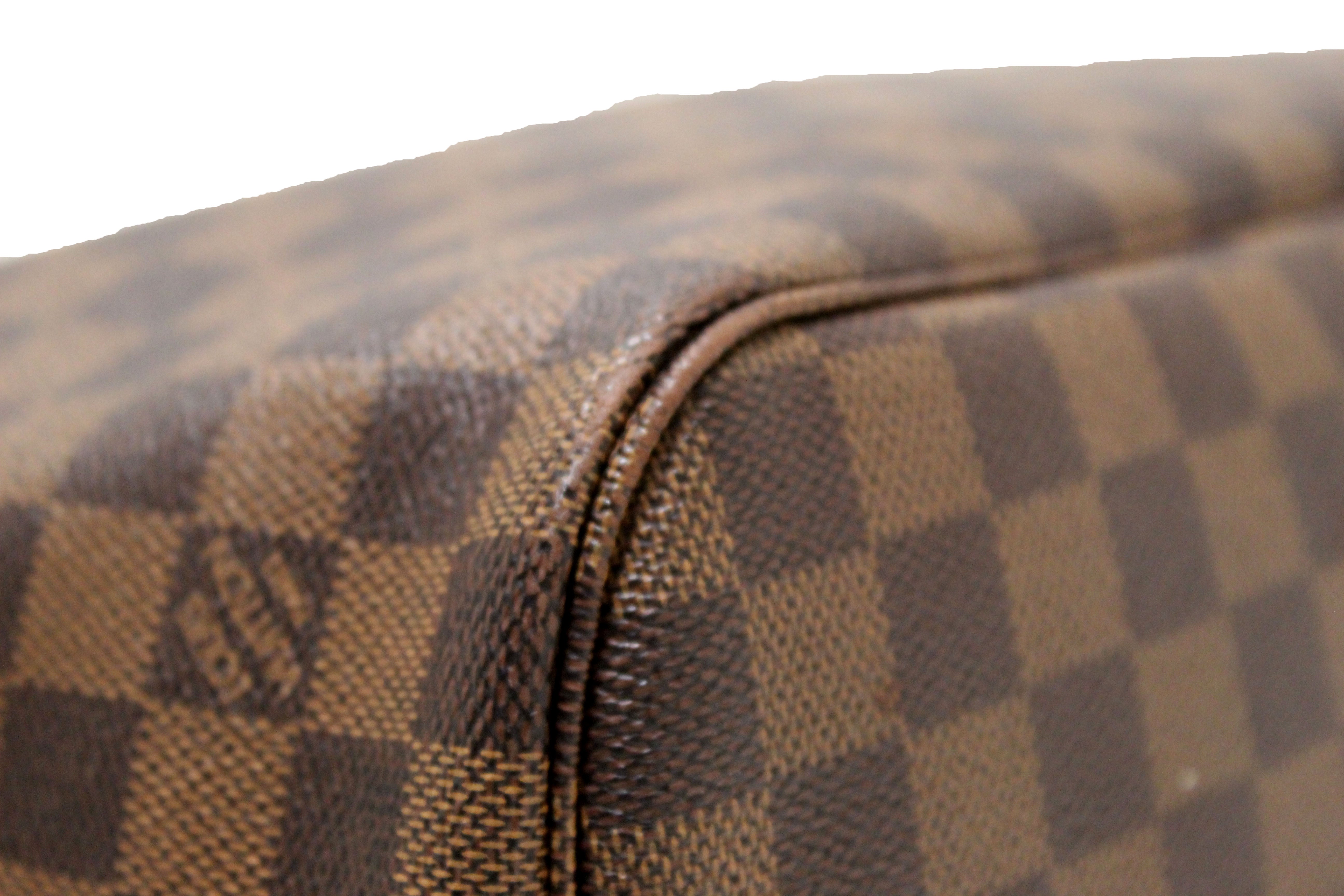 Authentic Louis Vuitton Damier Ebene Neverfull MM Shoulder Bag - Luxury Tote for Women, Perfect for Work, Travel & Shopping (Brown Canvas)
