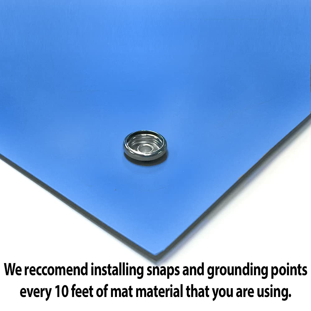 Dual Layer ESD Safe Rubber Workstation Mat for Soldering & Phone Repair - 48x120 Inch Royal Blue - Anti-Static Table Mat for Electronics Workbench, DIY Projects & Professional Repair Shops