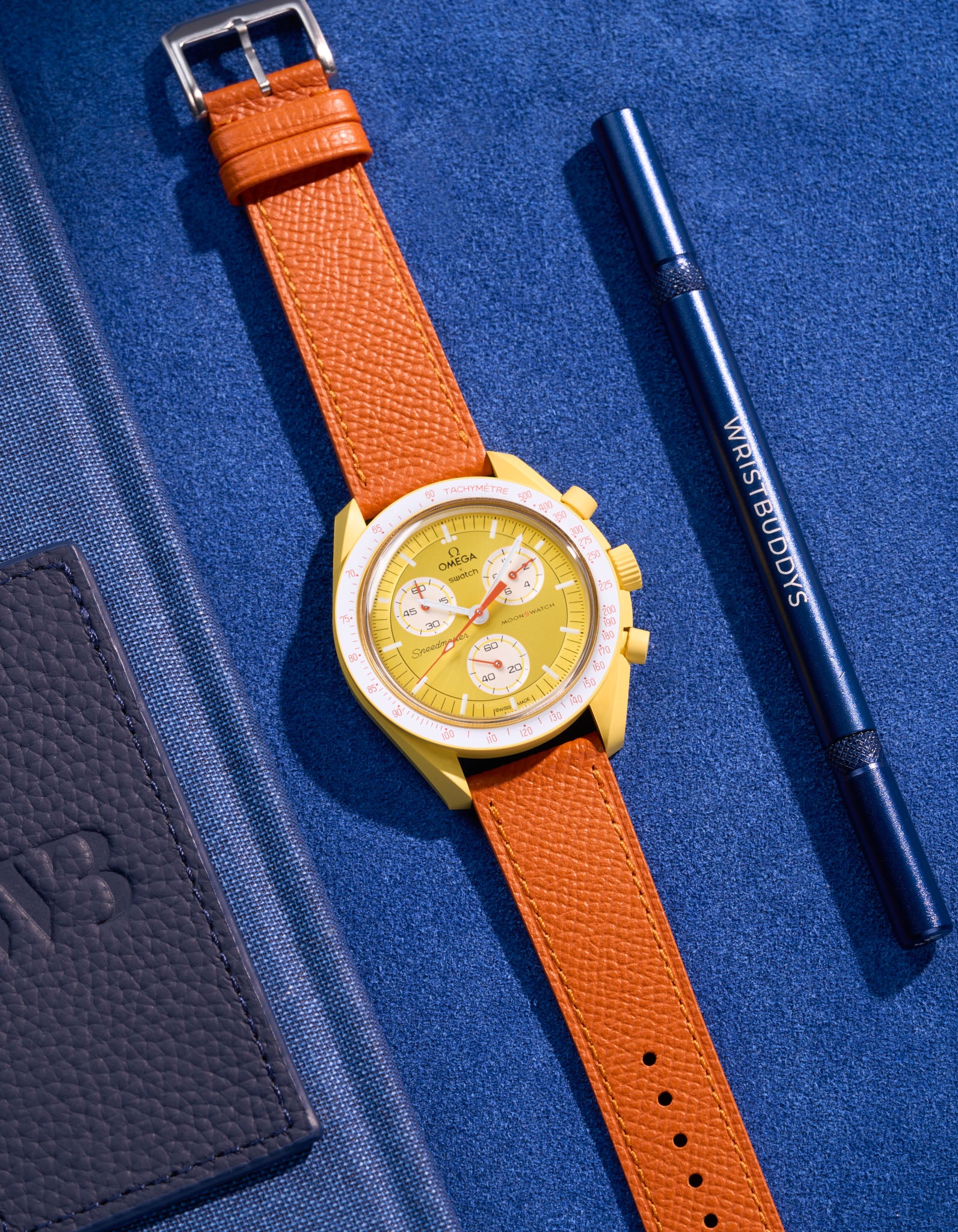 Omega X Swatch Mission to the Sun Leather Watch Straps - Premium Replacement Bands for MoonSwatch - Durable & Stylish for Everyday Wear & Special Occasions