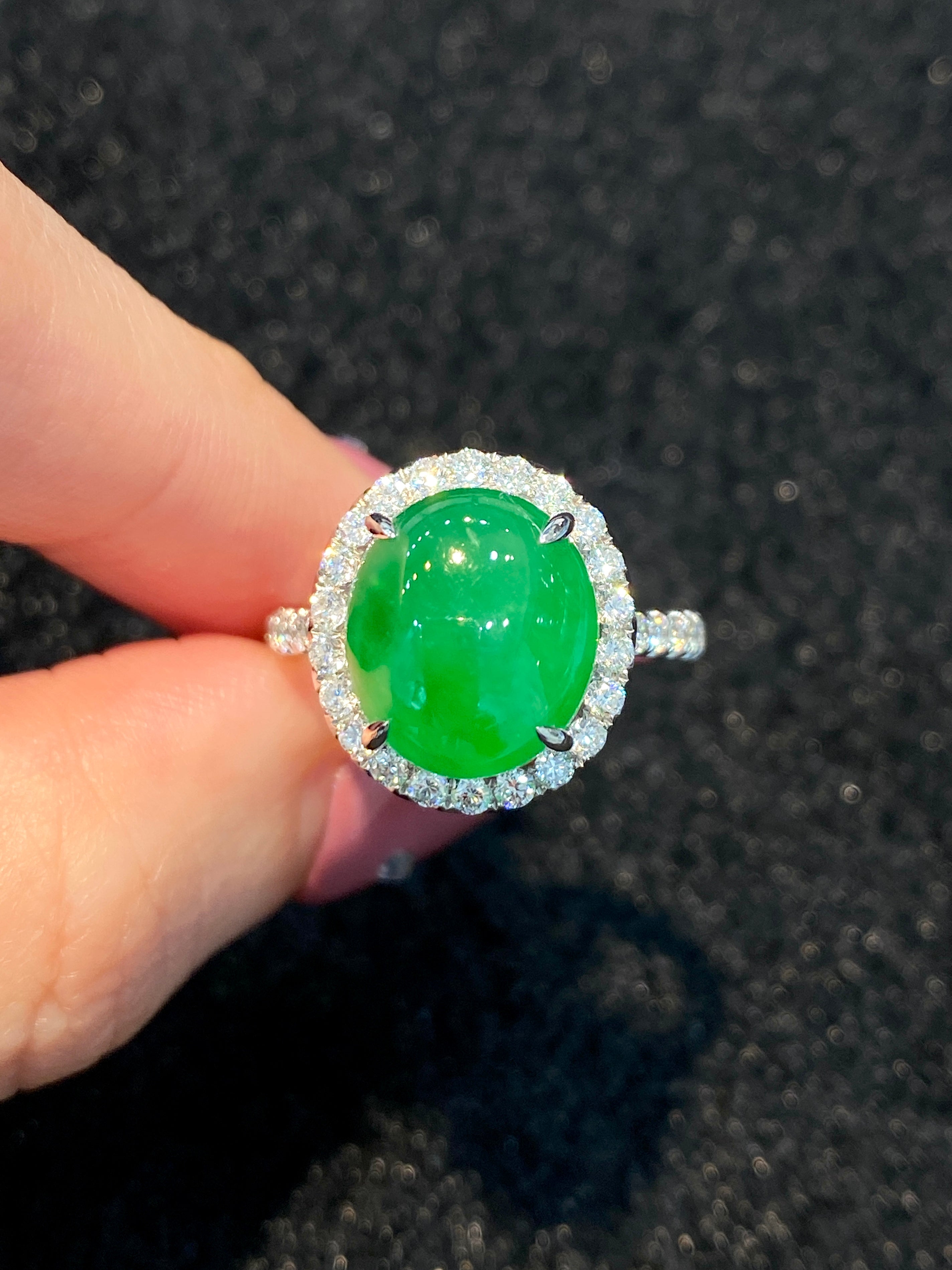 Natural Type A Jadeite Ring - Genuine Green Jade Stone Jewelry for Women, Elegant & Durable for Everyday Wear, Perfect for Gifts, Weddings & Special Occasions