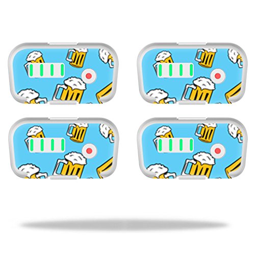 DJI Phantom 3 Battery Skin Wrap (4-Pack) - Durable Protective Cover Sticker for DJI Drone Batteries - Beer Tile Design | Perfect for Outdoor Drone Flying, Travel Protection & Customization