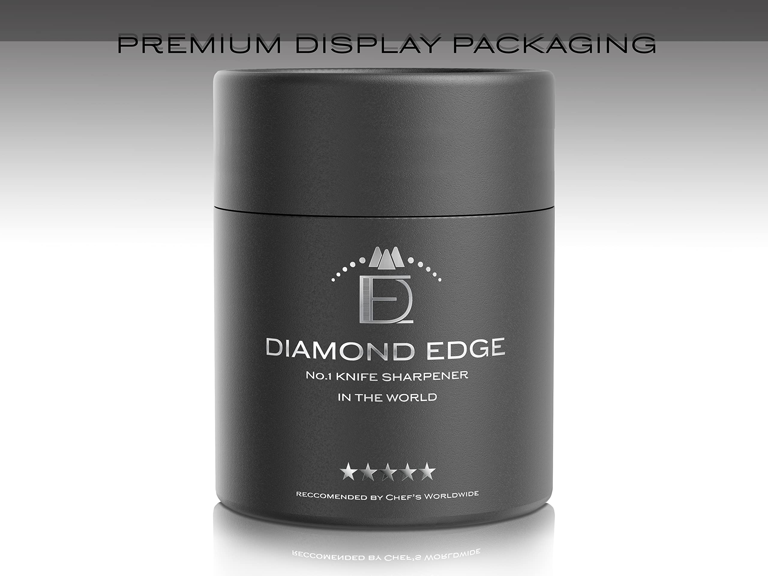 Diamond Edge No.1 Knife Sharpener - Professional Manual Sharpening Tool for Chef, Utility & Pocket Knives - Safe & Durable for Lifetime Use - Perfect for Kitchen, Camping & Outdoor Activities