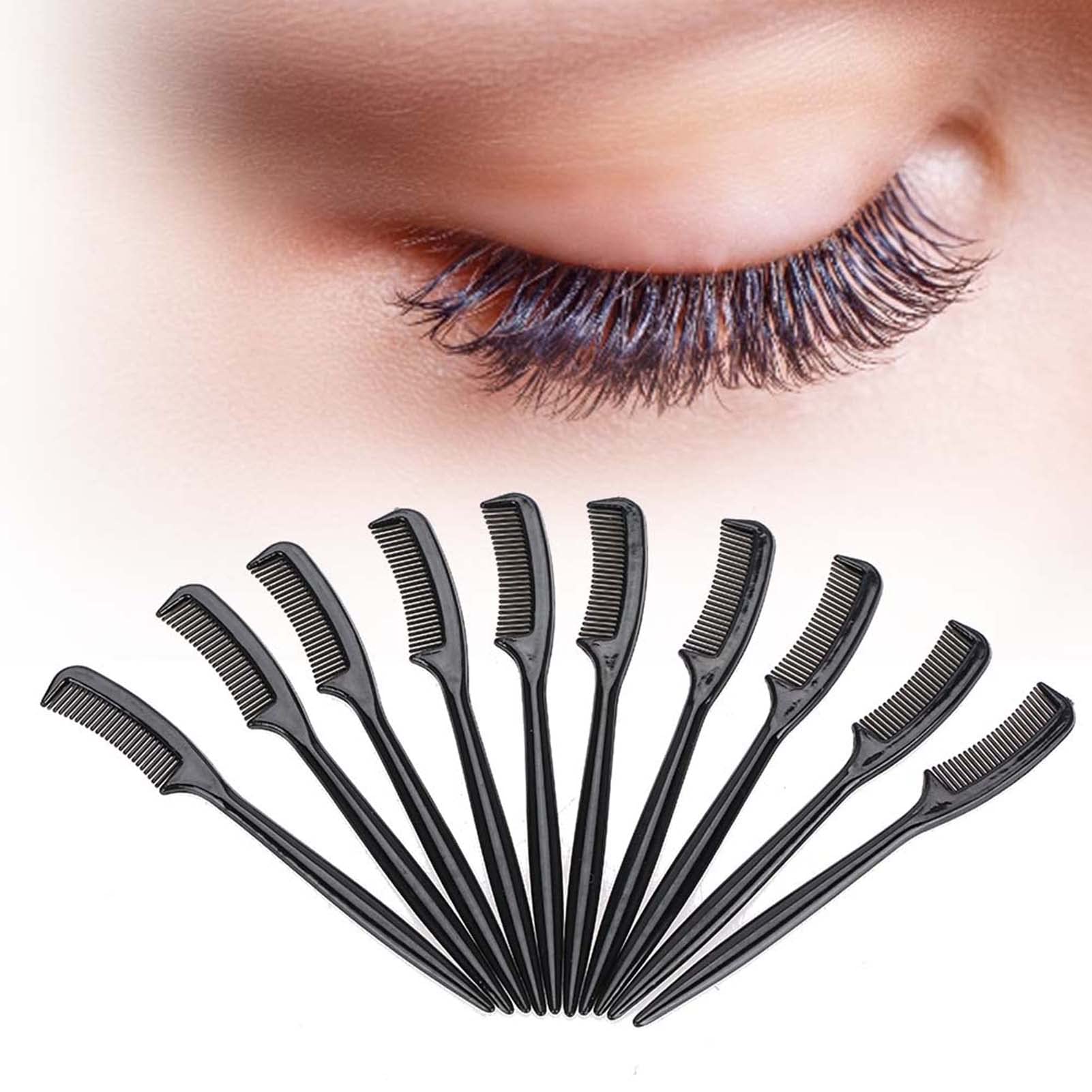 10-Piece Plastic Eyelash Comb Set - Portable Eyelash Separator Tool for Extensions & Grafting | Perfect for Professional Makeup Artists & DIY Beauty Enthusiasts | Salon & Home Use