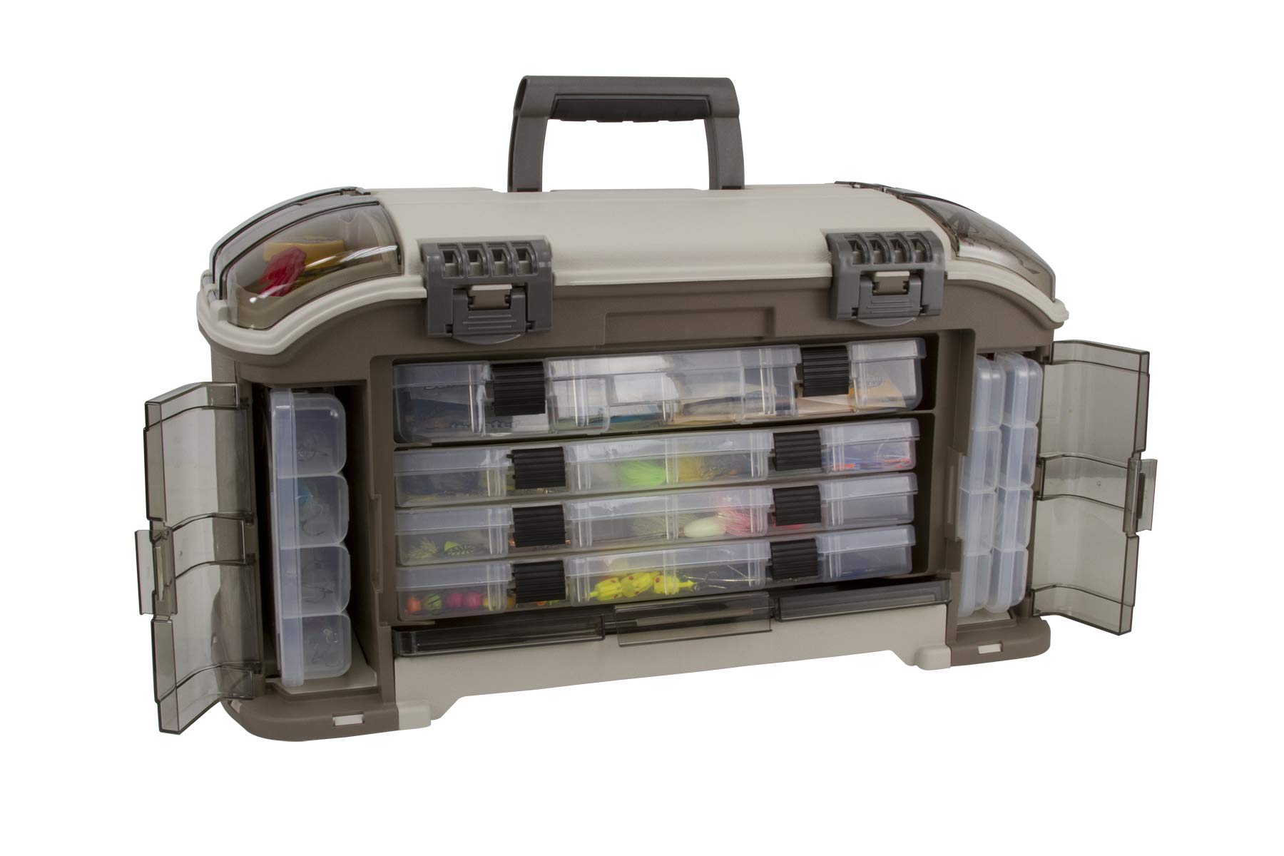 Plano 787 Guide Series Stowaway Tackle System - 7 Compartment Fishing Tackle Box with Angled Design | Premium Tackle Storage for Bass, Trout & Saltwater Fishing | Model 787010 | Perfect for Boat, Kayak & Shore Fishing