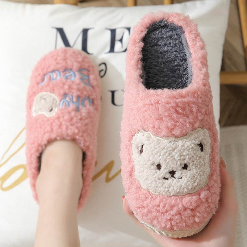 Cozy Fuzzy Plush Bear Slippers for Women & Men - Soft Warm Winter House Shoes with Non-Slip Soles - Perfect for Indoor Comfort, Lounge Wear & Gift Giving