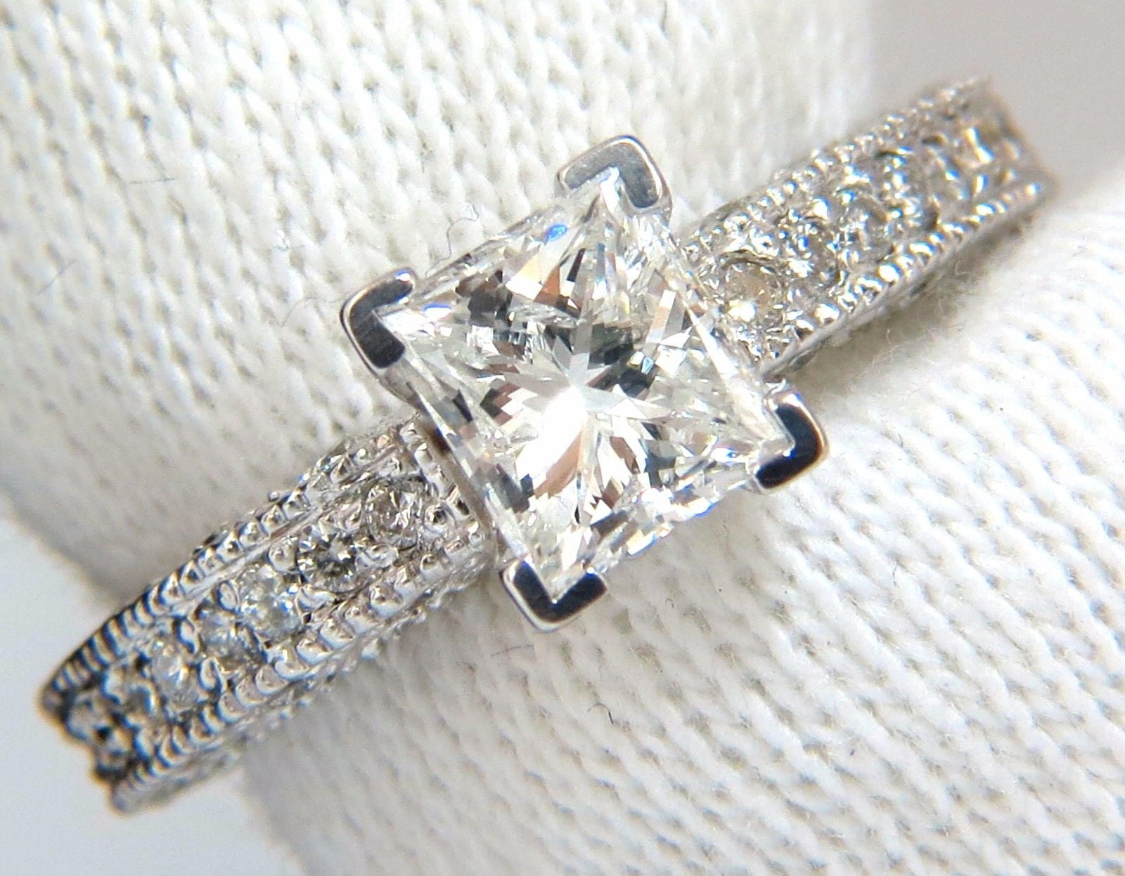 1.01ct Natural Princess Cut Diamond Ring in 14K Gold - Elegant Engagement & Wedding Ring for Women