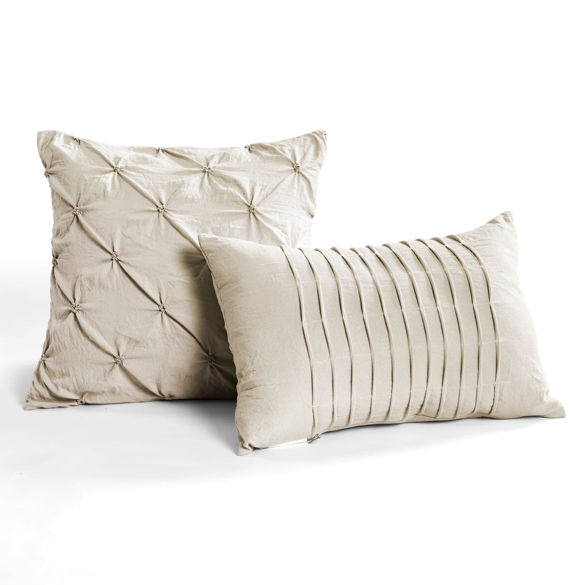 Ravello Pintuck 5-Piece Comforter Set - Queen Size Bedding with Pillow Shams - Luxury Soft Microfiber for Cozy Bedroom Decor