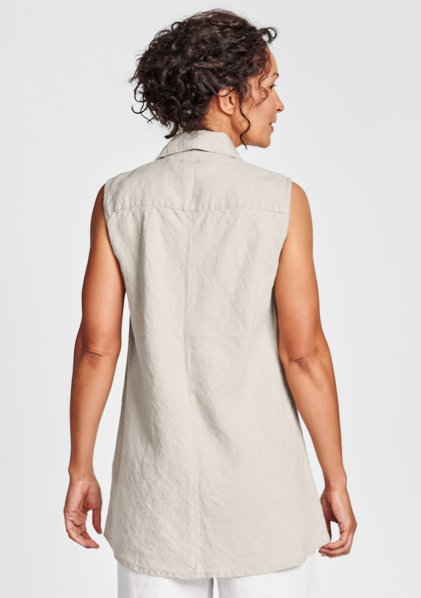 Skyline Blouse - Sleeveless Linen Top for Women | Breathable Summer Shirt | Casual Office & Beach Wear | FINAL SALE