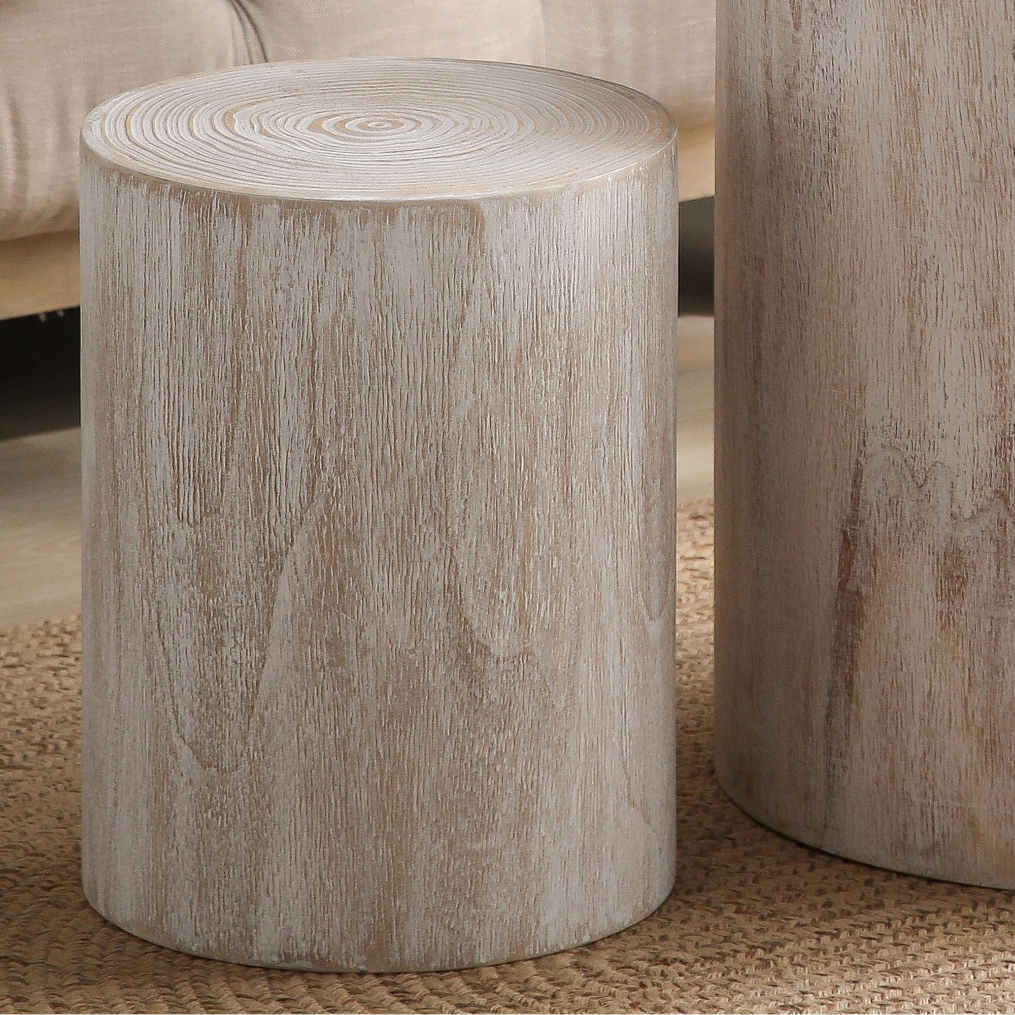 WilliamsSpace 3-Piece Round Nesting Coffee Table Set - Modern Wood Side Tables for Living Room, Farmhouse & Small Spaces - 18.3