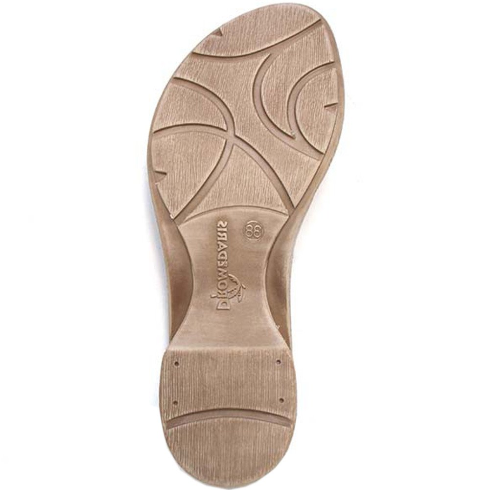 Dromedaris Women's Red Leather Sandals Size 42 - Comfortable Summer Beach Sandals for Walking, Travel & Casual Outfits