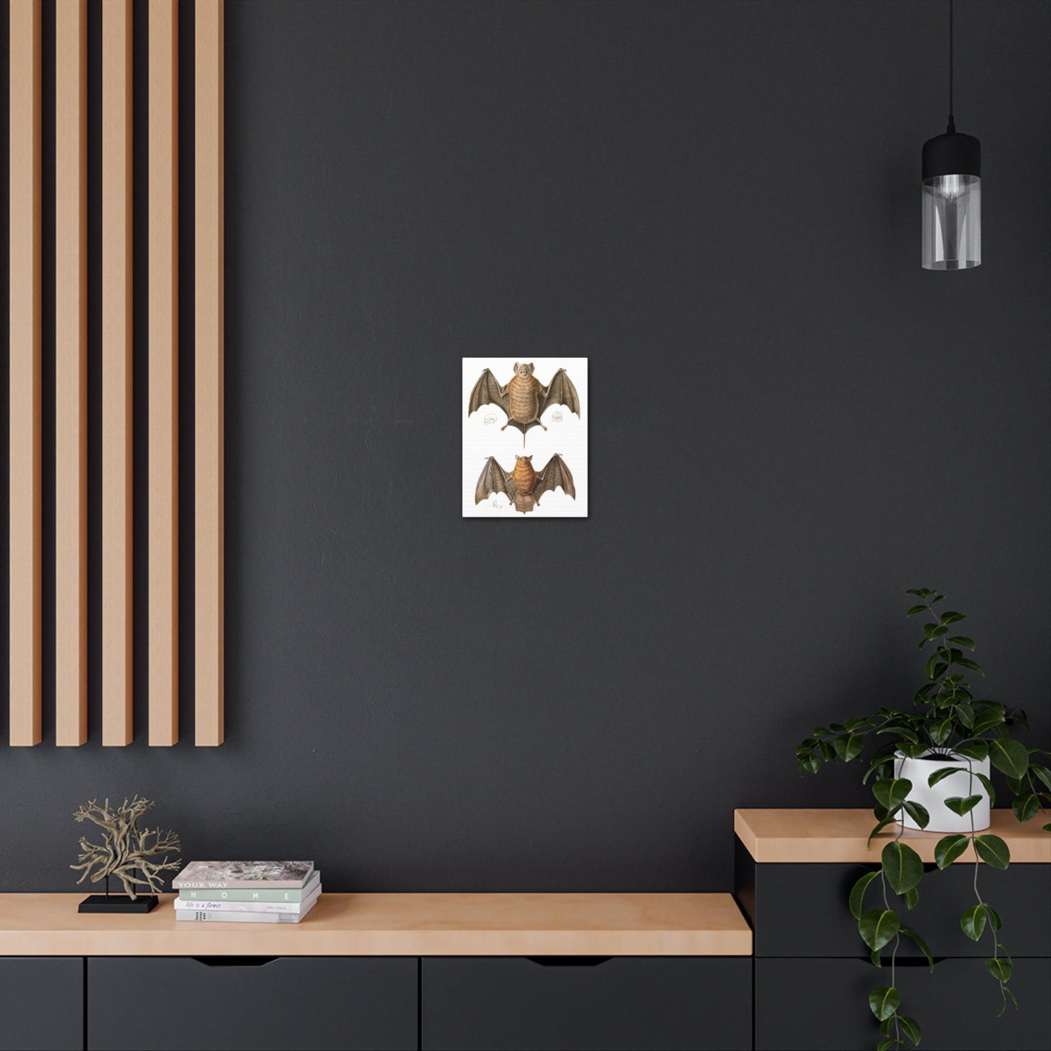 Free Tailed Bats Wall Art - Stunning Wildlife Illustration Canvas Print for Home & Office Decor - Perfect for Nature Lovers, Bat Enthusiasts, and Gothic Interior Design