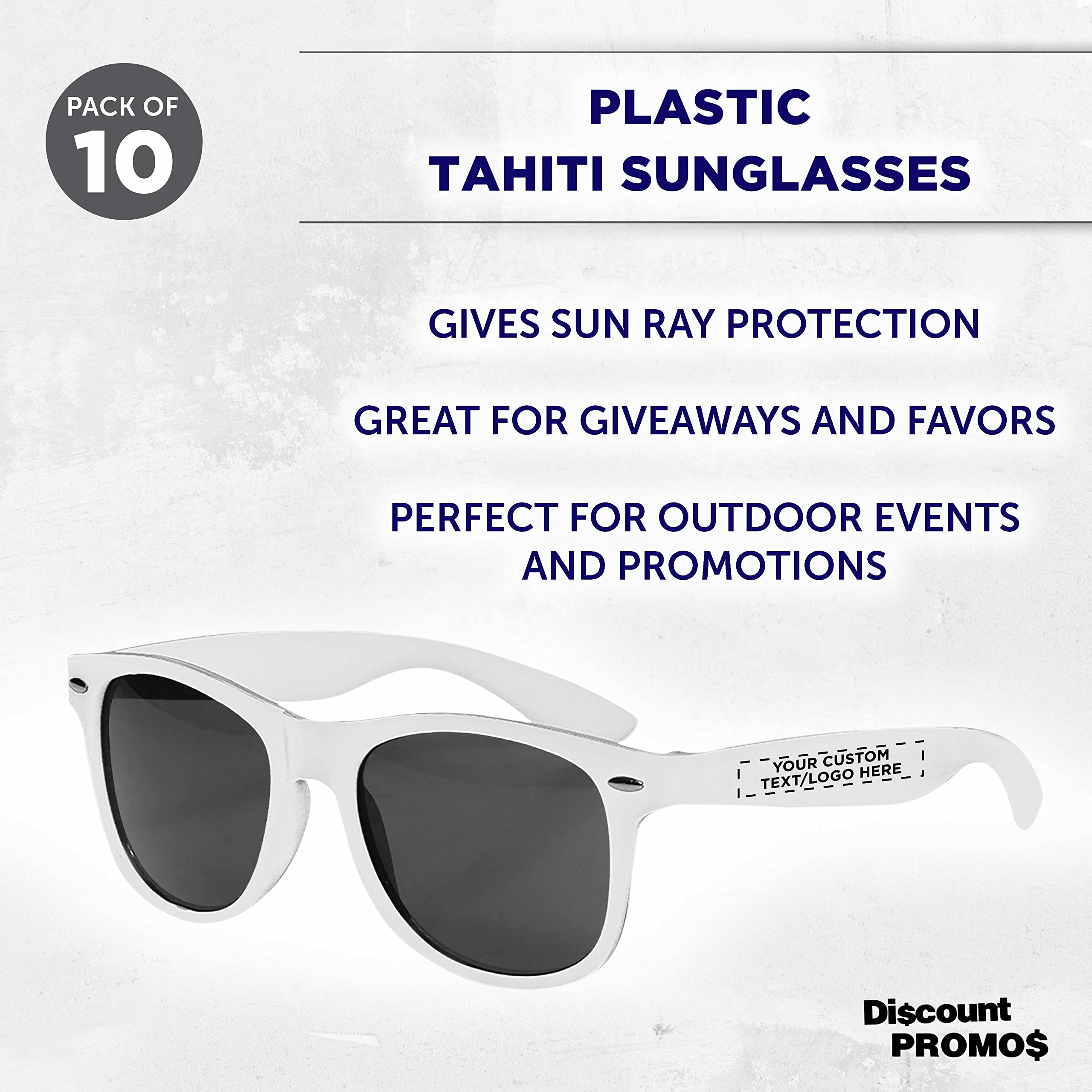 Trendy Plastic Tahiti Sunglasses - Classic Style UV Protection Shades for Men & Women - Perfect for Beach, Driving, and Outdoor Activities