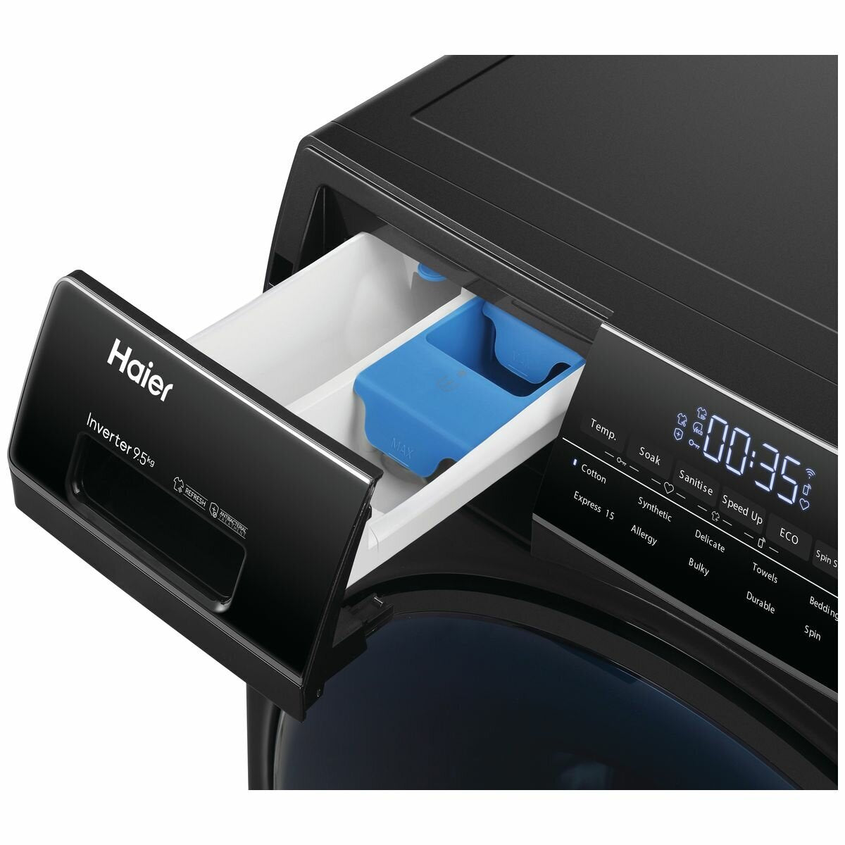 Haier 500 Series 9.5kg Front Load Washing Machine HWF95ANB1 - Energy Efficient, Quiet Operation for Apartments & Small Homes - Perfect for Laundry Rooms, Basements & Compact Spaces