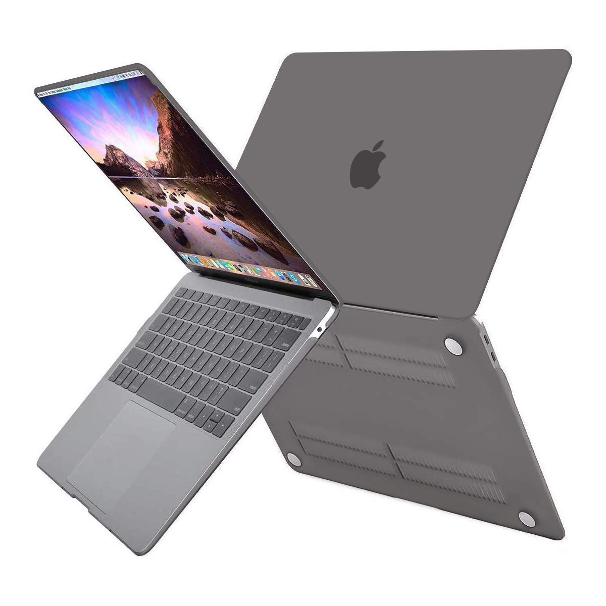 MOSISO Hard Shell Case for MacBook Air 13 inch (2022/2021/2020/2019/2018 Release A2337 M1 A2179 A1932) - Protective Cover with Keyboard Protector - Light Gray | Perfect for Work, Travel & School Use
