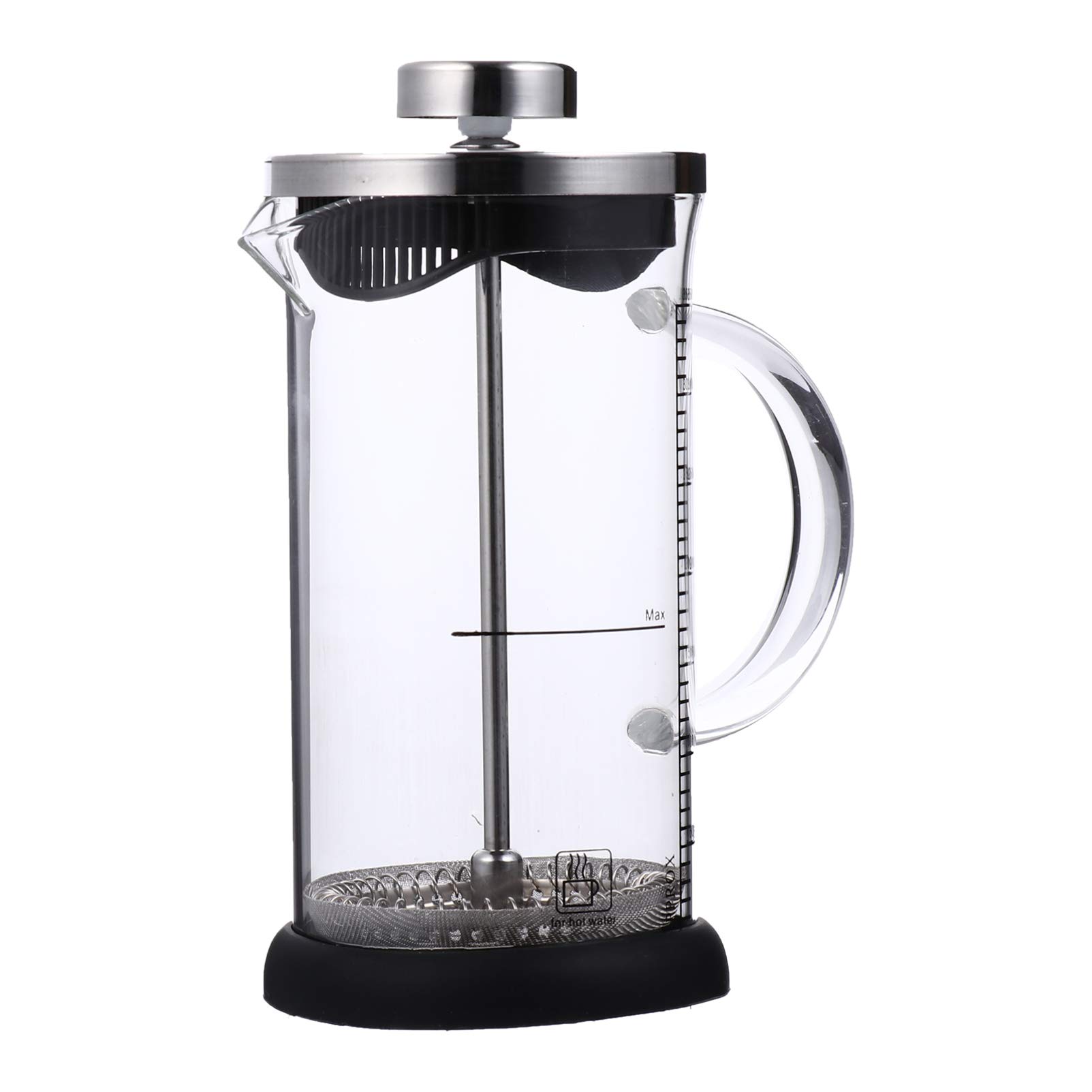Portable Espresso Maker - 350ml Stainless Steel Stovetop Coffee Pot & Glass Tea Kettle for Camping, Hiking, Travel - Hemoton Manual Espresso Machine for Home & Outdoor Use