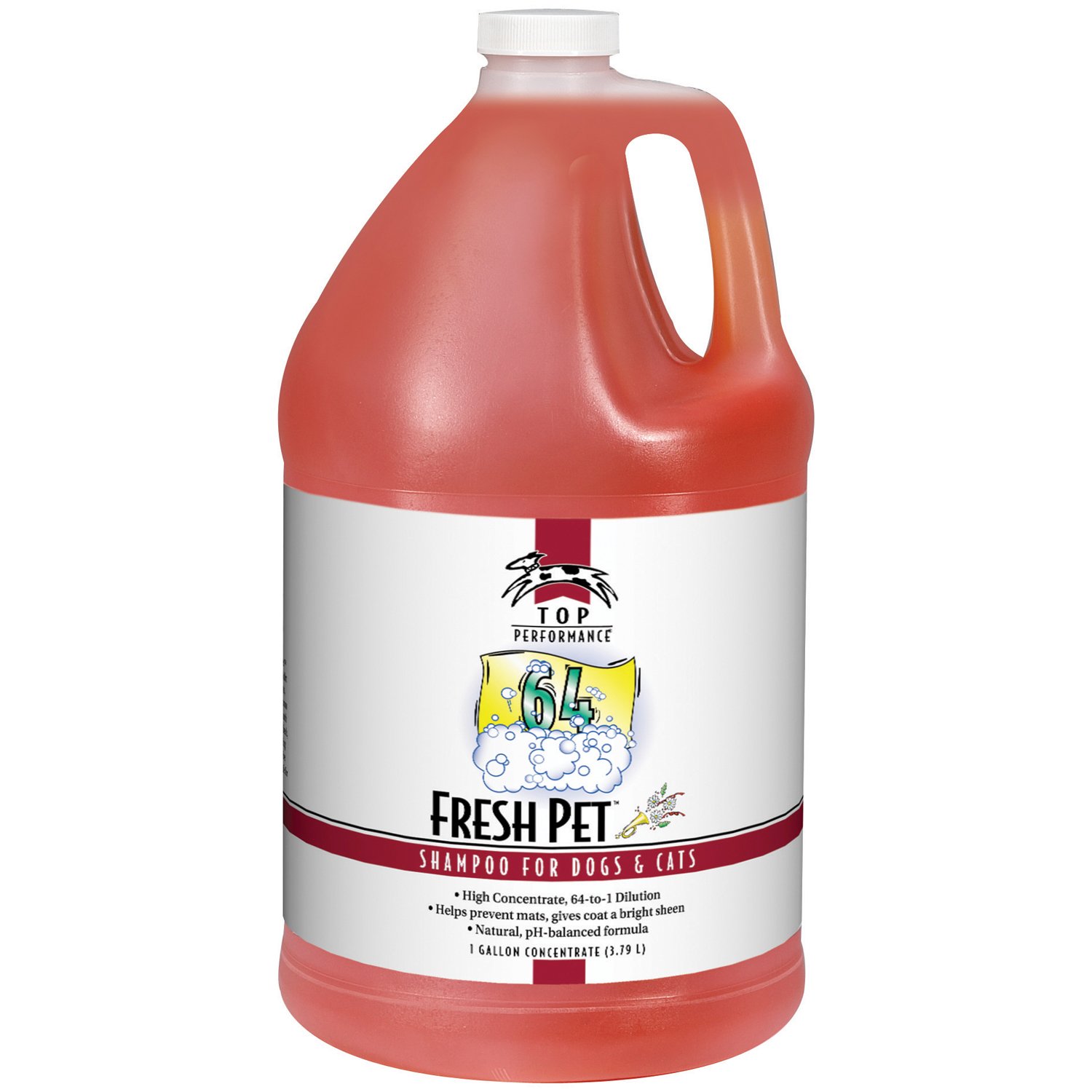 Top Performance TP 64 Shampoo for Dogs - Gal Fresh Pet Formula | Gentle Cleansing & Odor Control for Long-Haired Breeds | Perfect for Bathing, Grooming & Show Preparation