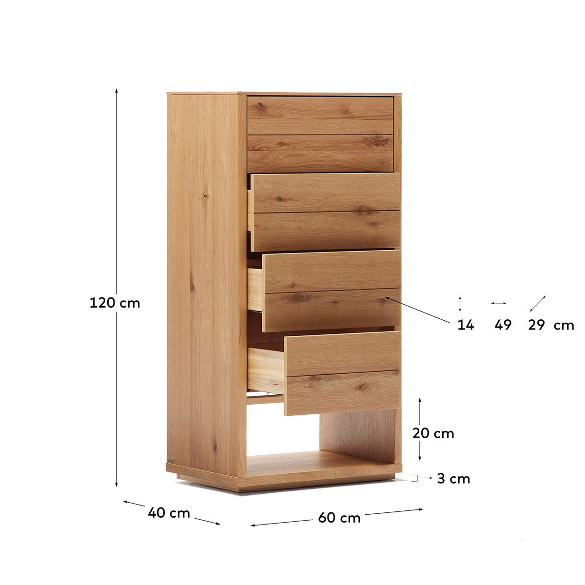 Alguema 4-Drawer Chest Dresser - Stylish Wooden Storage for Bedroom, Living Room & Office Organization