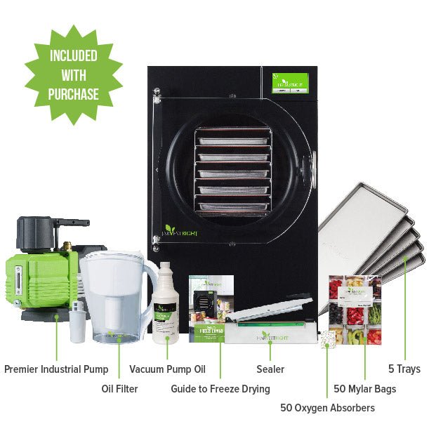 Harvest Right Home Pro Freeze Dryer with Mylar Kit - Medium Size for Food Preservation, Emergency Preparedness & Long-Term Storage | Perfect for Home, Camping & Survival Kits