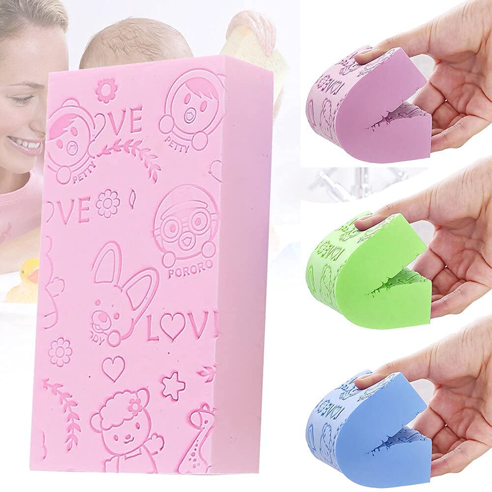 BOTIST Soft Exfoliating Sponge - Gentle Dead Skin Remover for Body & Face - Bath & Shower Scrubber for Women & Men - Pack of 1 (Multicolor) - Perfect for Daily Skincare Routine & Spa-Like Exfoliation at Home