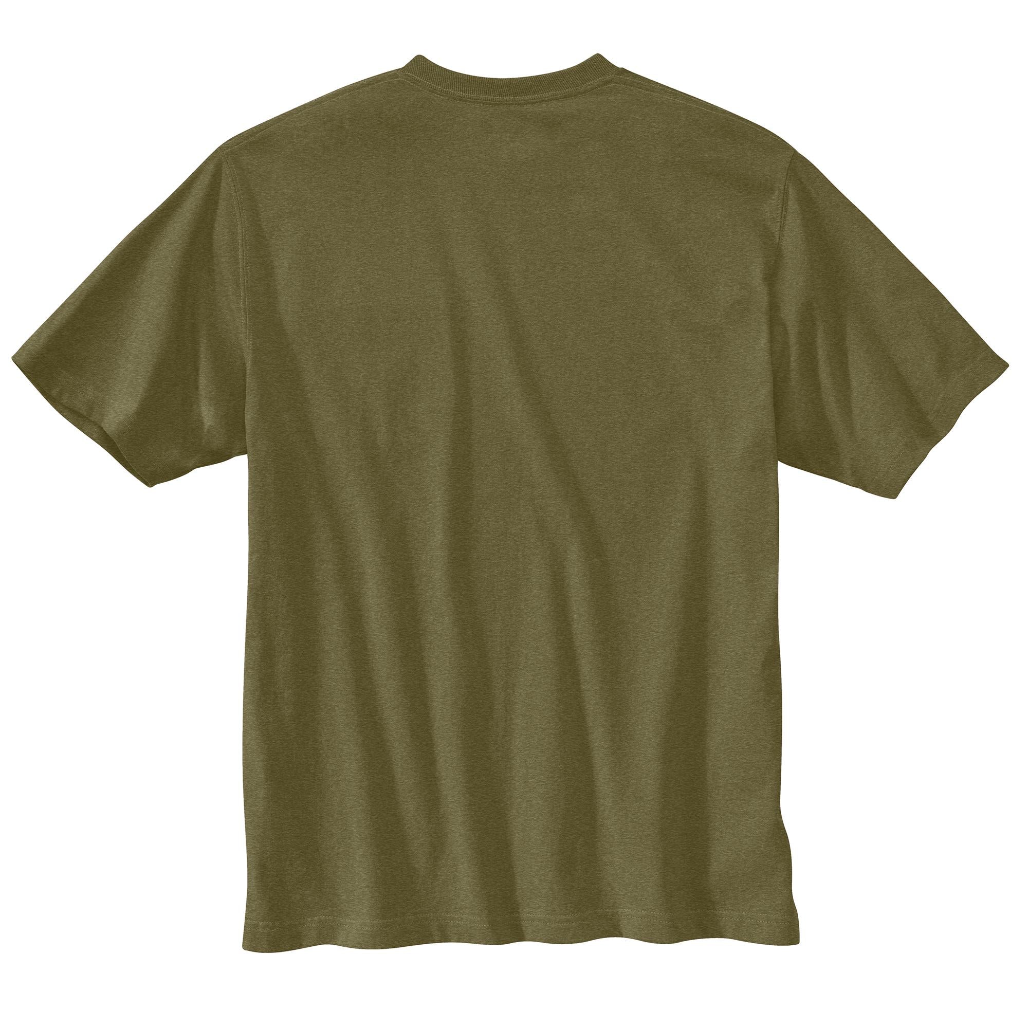Carhartt Men's Short Sleeve Pocket T-Shirt - Dark Bronzed Green Heather | Durable Workwear for Construction, Outdoor & Casual Wear