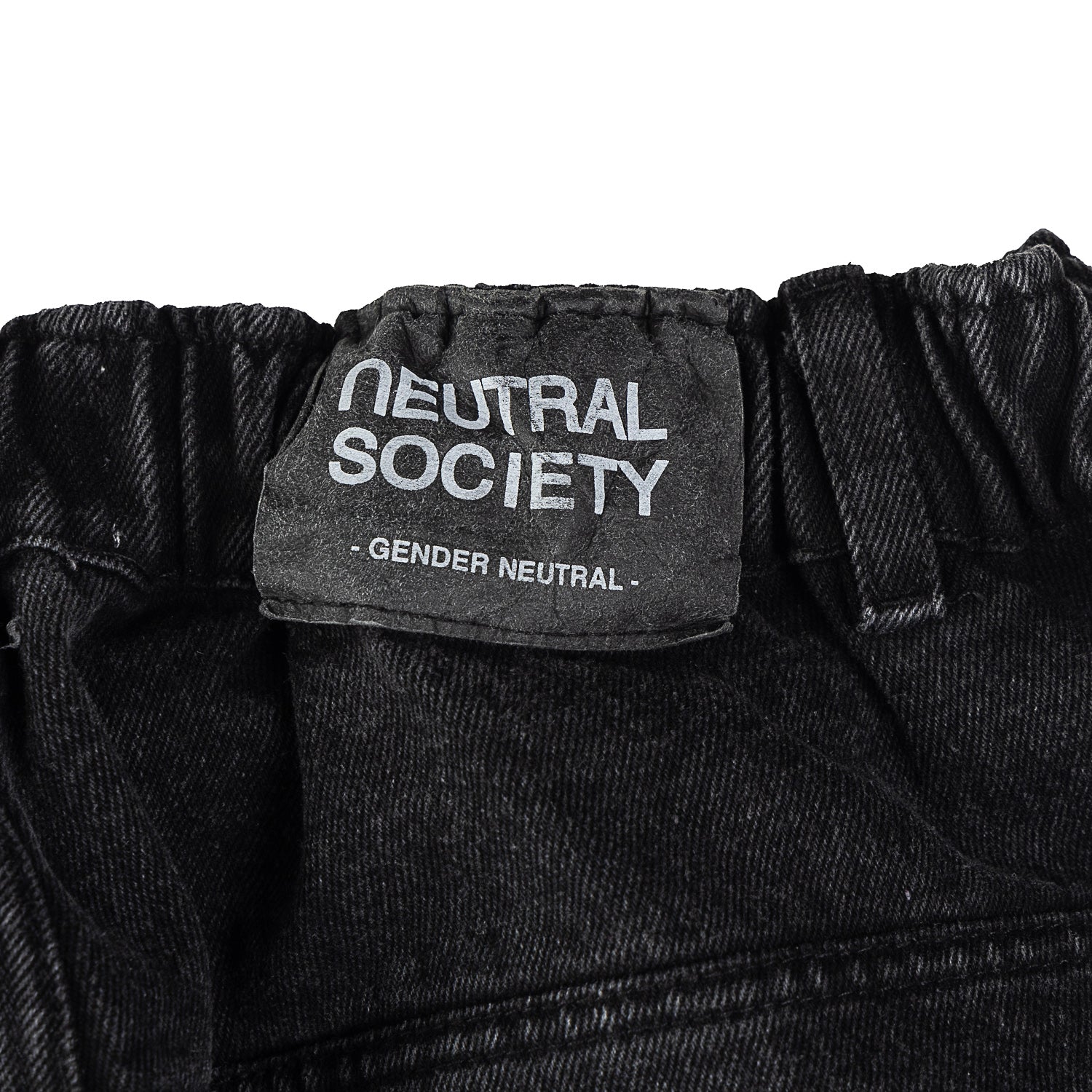 Neutral Society Multi-Pocket Black Denim Pants for Men & Women - Stylish Casual Wear for Everyday Outfits & Street Fashion
