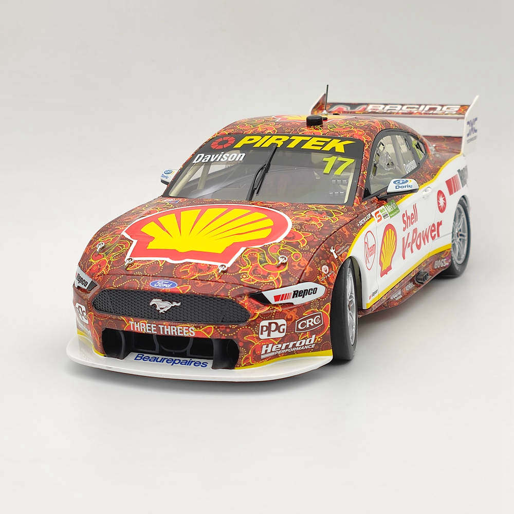 1/18 Scale Authentic SHELL V-Power Racing Team #17 Ford Mustang GT 2021 Diecast Model Car - Collectible Toy Gift for Racing Fans & Car Enthusiasts - Perfect for Display, Gifting, and Racing Memorabilia Collections