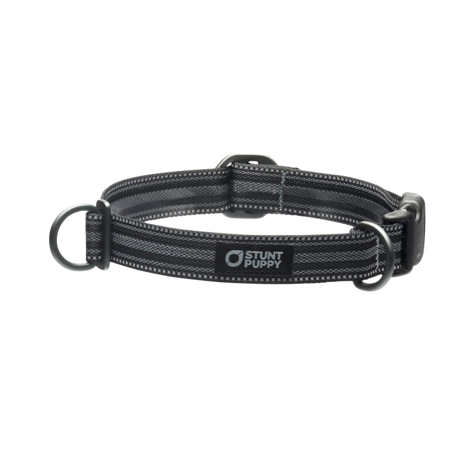 Go Dog Glo Everyday Reflective Dog Collar - Black | Adjustable, Durable & Comfortable for Small, Medium & Large Dogs | Perfect for Night Walks, Jogging & Outdoor Adventures