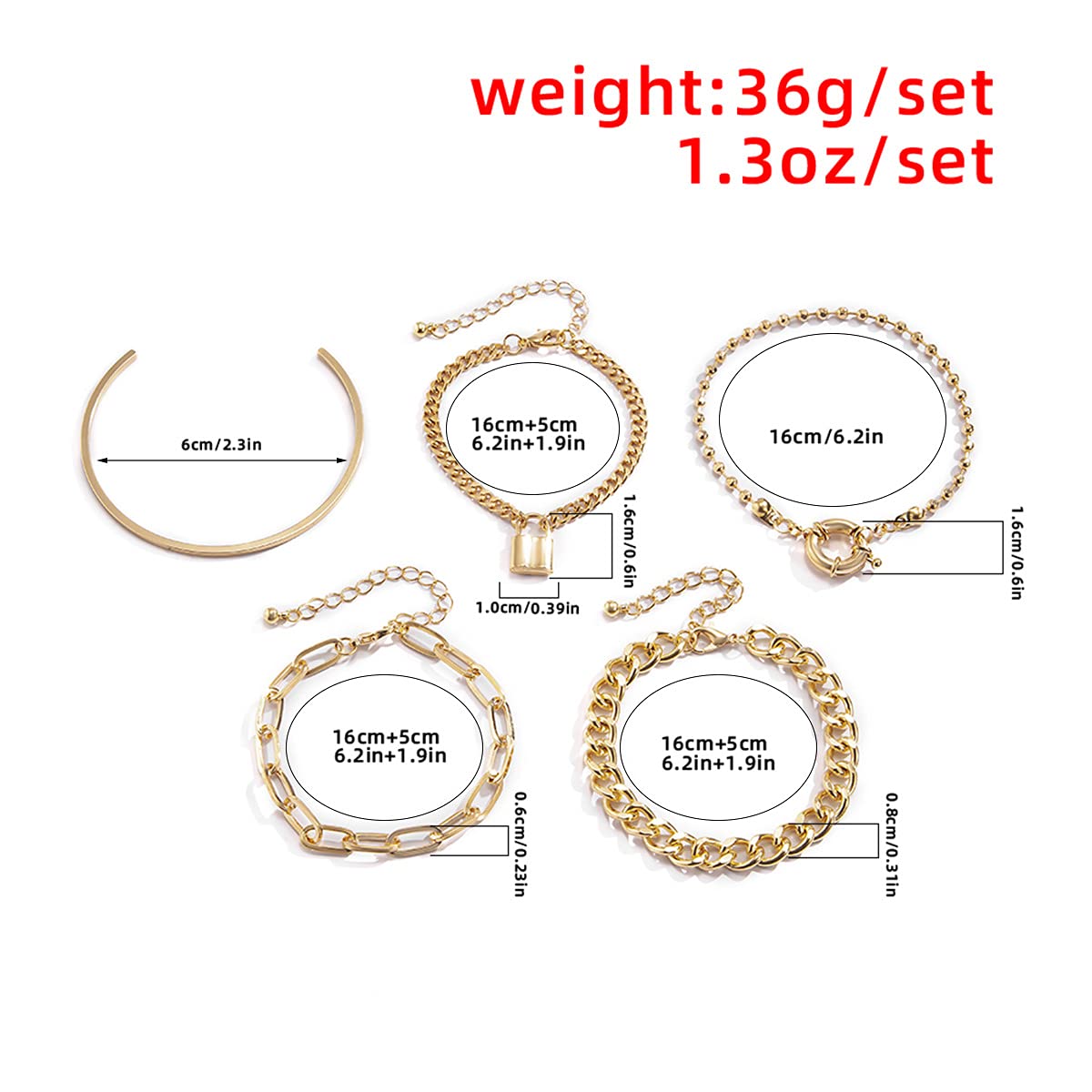 Stylish Cuban Link Bracelets for Women - Thin Open Cuff, Paperclip & Ball Chain Bracelet Set | Trendy Beaded Jewelry Gift for Girls | Perfect for Parties, Dating & Everyday Wear