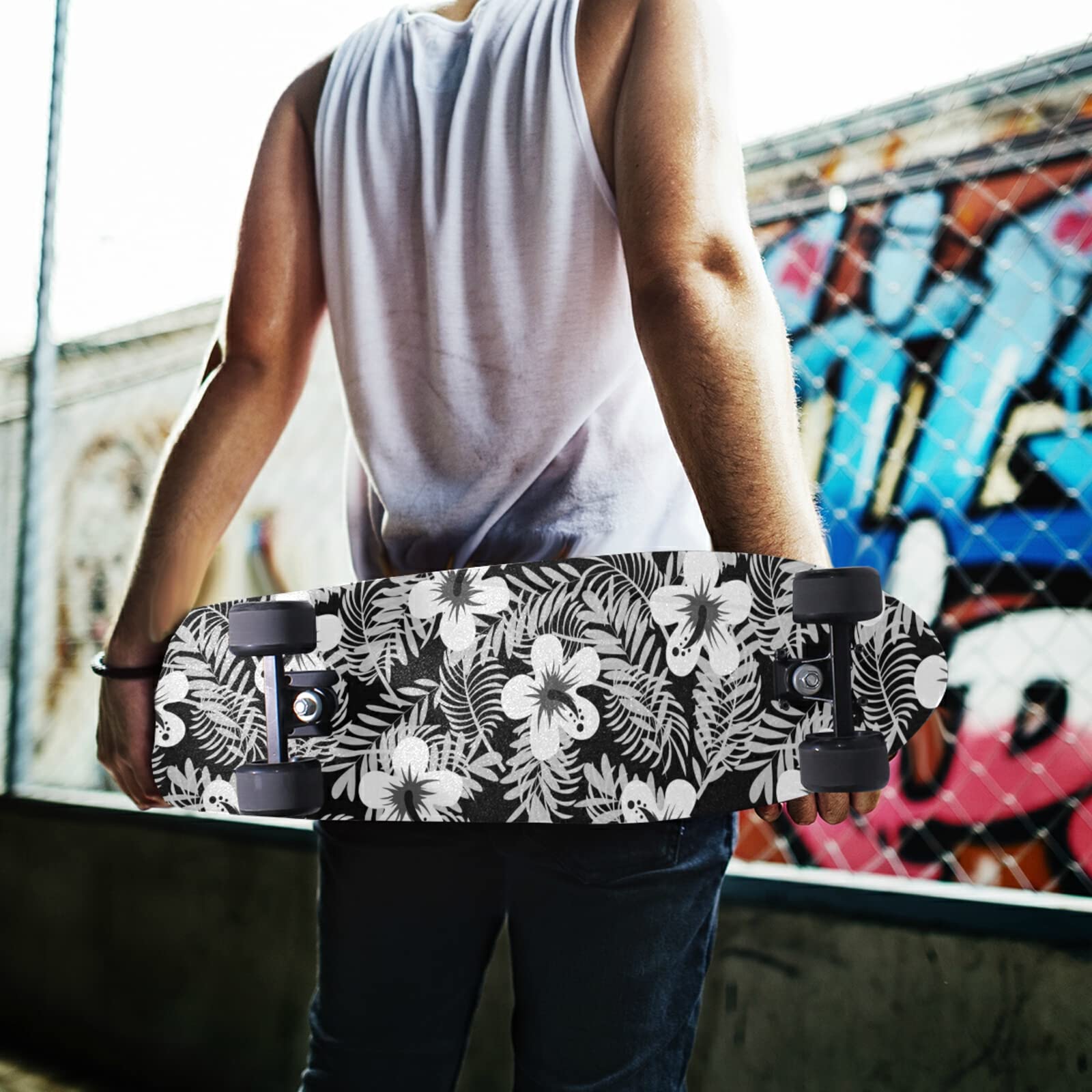 Poeticcity Waterproof Skateboard Grip Tape - Anti-Slip Longboard & Scooter Griptape Sheets - Tear-Resistant Sandpaper Sticker Roll for Easy Bubble-Free Application - Perfect for Skateboarding, Longboarding & Scooter Riding