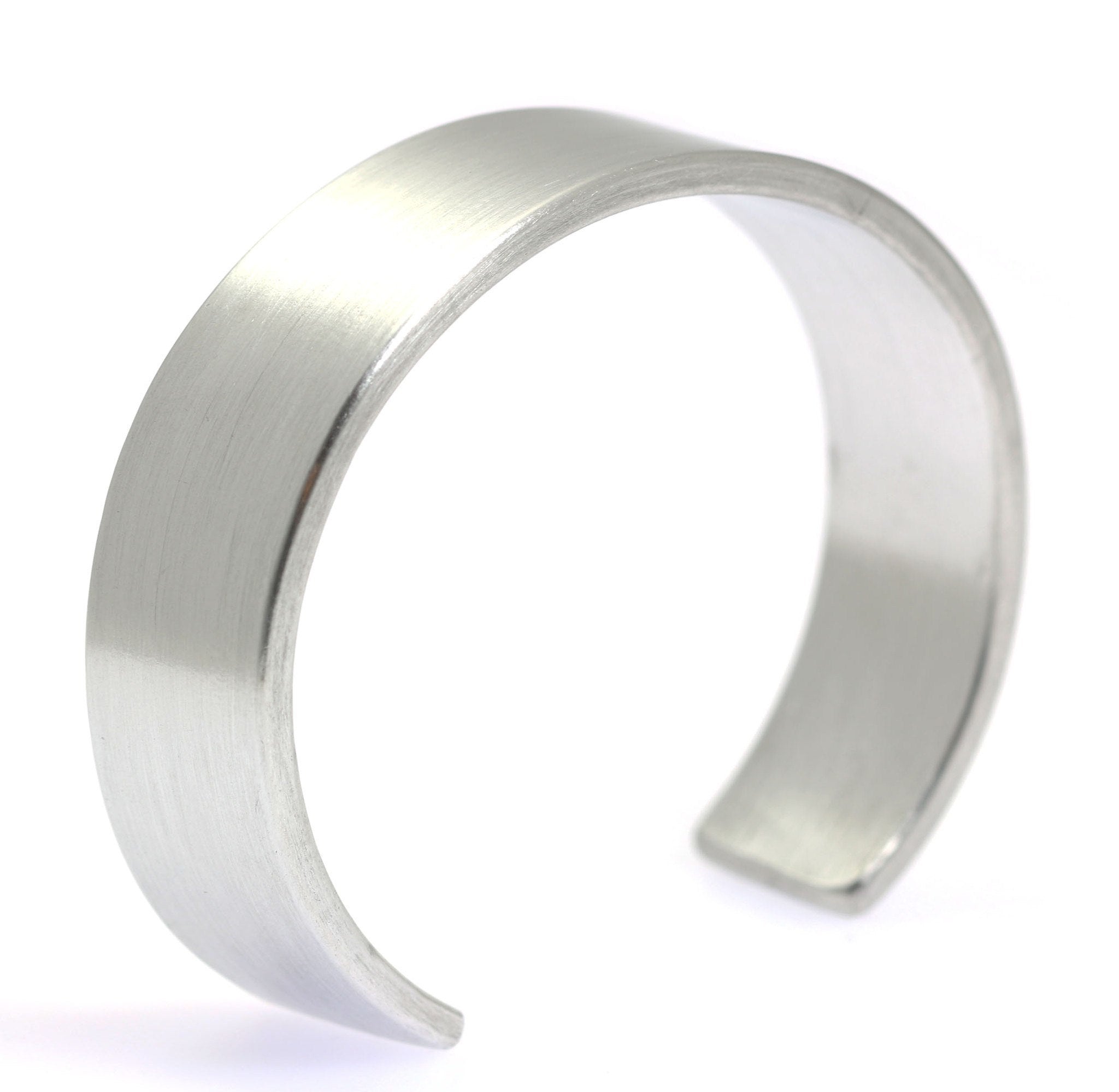 19mm Brushed Aluminum Cuff Bracelet for Women - Elegant Adjustable Wristband for Casual & Formal Wear - Perfect Gift for Birthday, Anniversary & Special Occasions