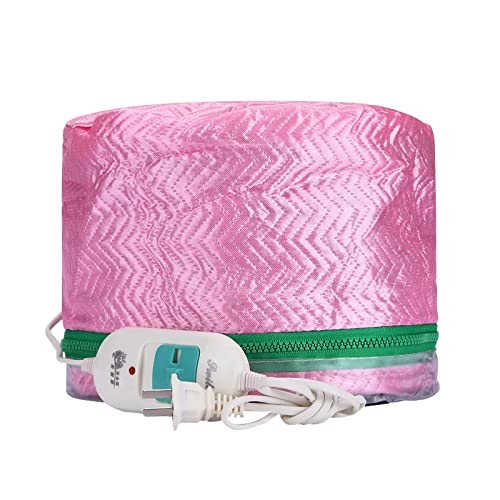 ZUNBELLA Thermal Hair Spa Cap with Steamer - Nourishing & Heating Hair Treatment for Deep Conditioning - Pink Hair Care Cap for Women - Perfect for At-Home Salon & Self-Care Days