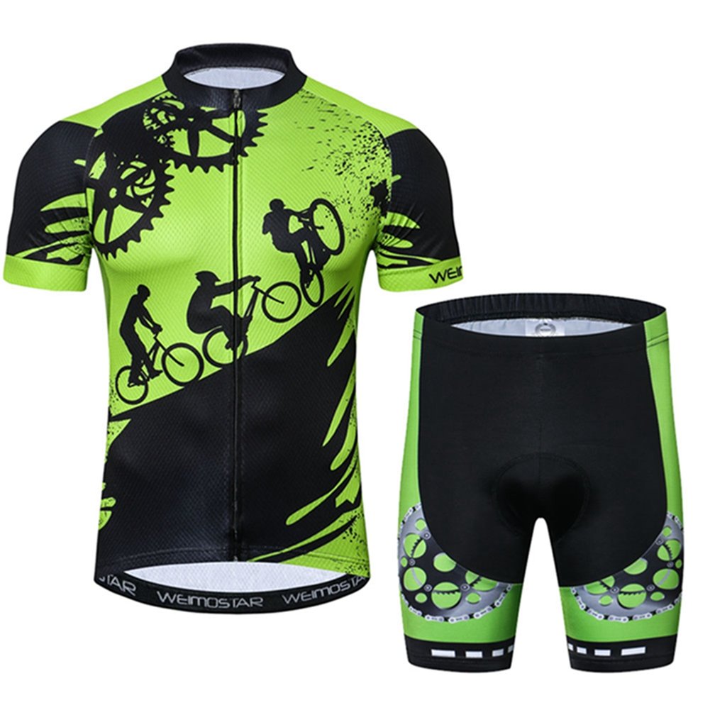 Men's Cycling Jersey Short Sleeve - Breathable Moisture Wicking Bike Shirt for Road & Mountain Biking - Perfect for Summer Training & Outdoor Sports