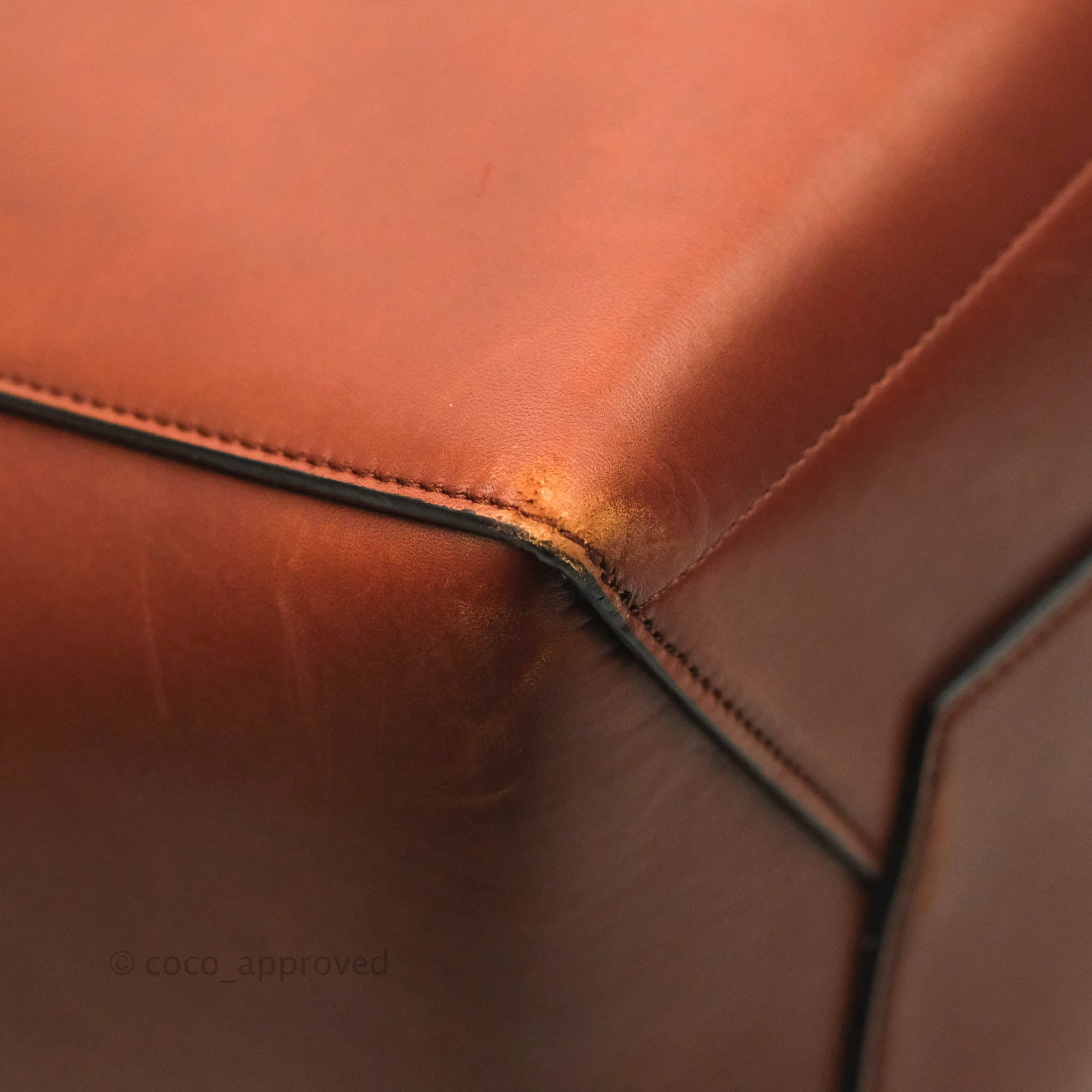 Celine Sangle Bucket Bag in Genuine Calfskin Leather - Brick Red with Gold Hardware | Luxury Shoulder Bag for Women, Perfect for Work, Travel & Everyday Use