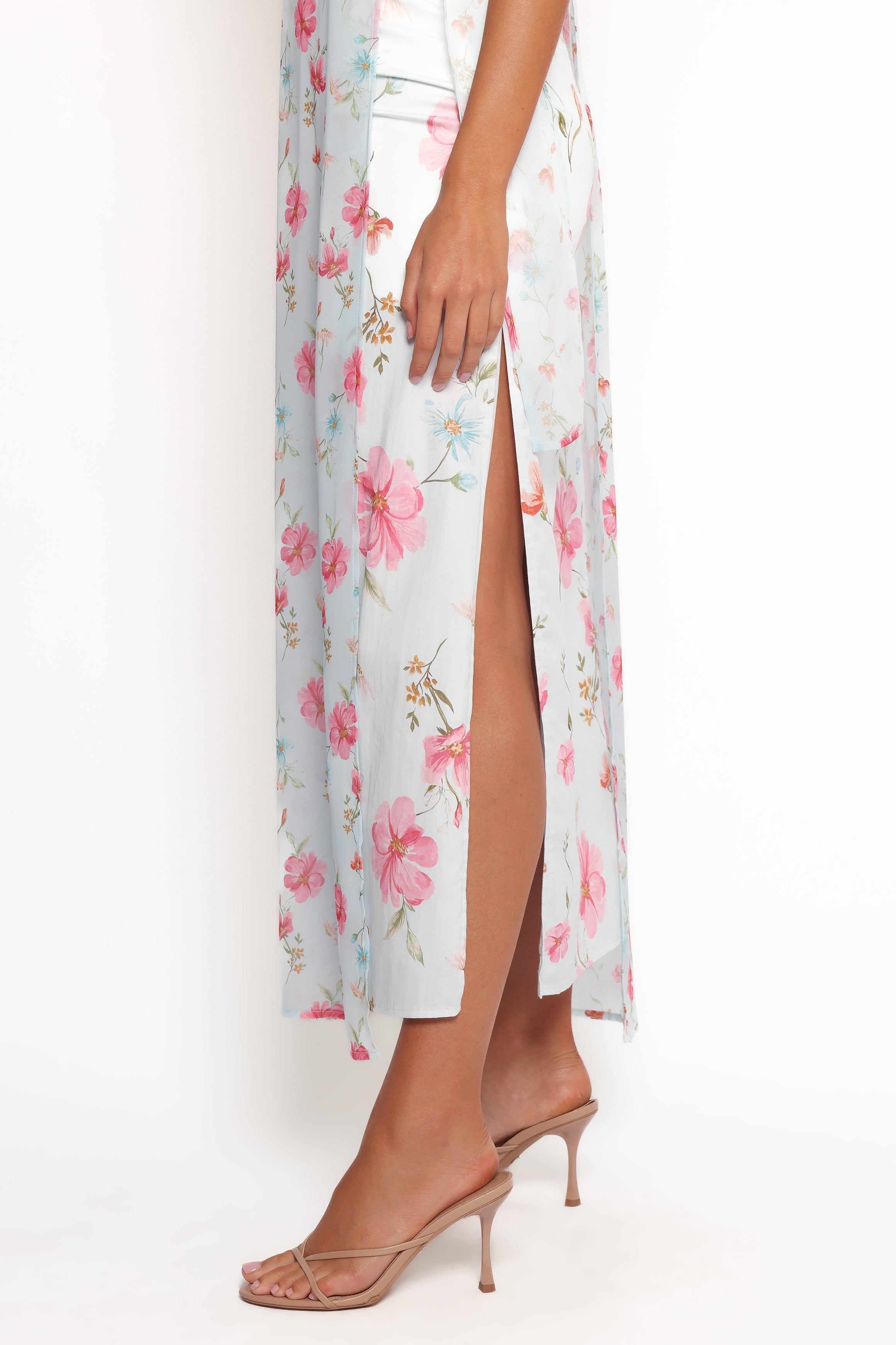 Eloisa Maxi Dress - Blue Floral Print Long Summer Dress for Women, Beach Wedding & Vacation Outfit