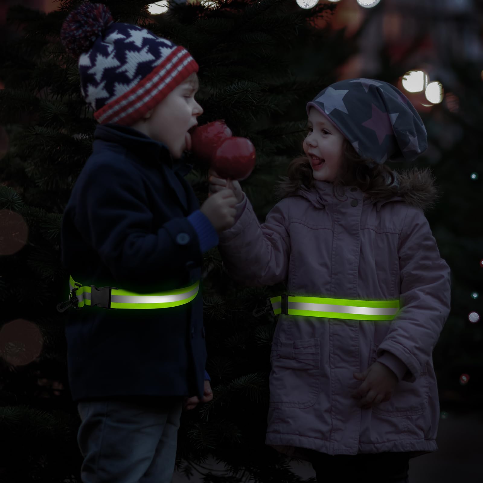 High Visibility Reflective Running Sash & Armbands Set for Night Walking, Jogging, and Outdoor Safety - Adjustable Reflective Gear for Men, Women, and Kids - Perfect for Early Morning Runs, Evening Walks, and Low-Light Conditions