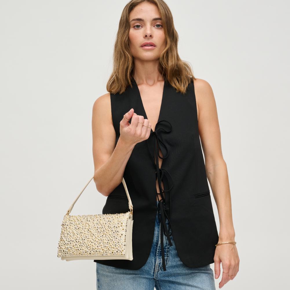 Krista Elegant Evening Clutch - Women's Stylish Party Purse for Weddings, Prom & Night Out | Premium Leather Handbag with Detachable Chain Strap
