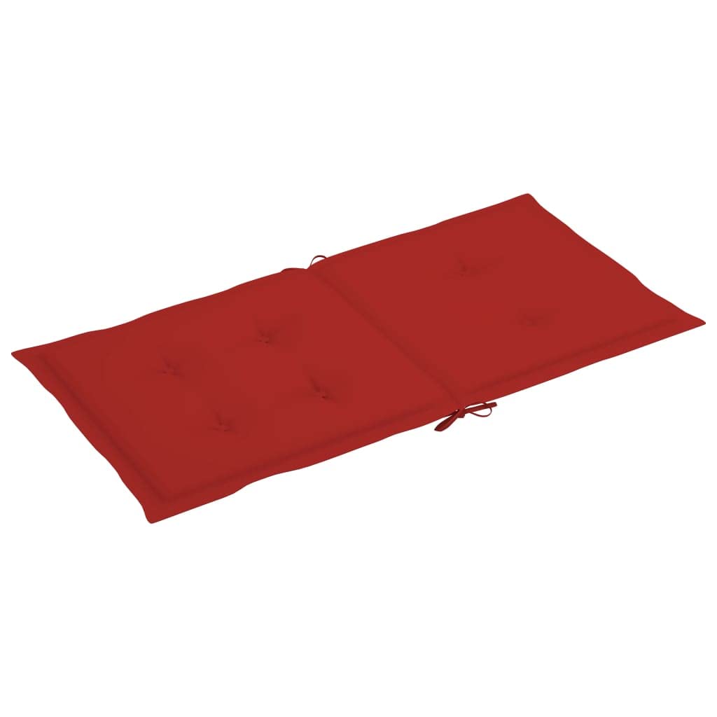 6-Piece Red Outdoor Garden Chair Cushions Set with Ties & Elastic Band - 39.4