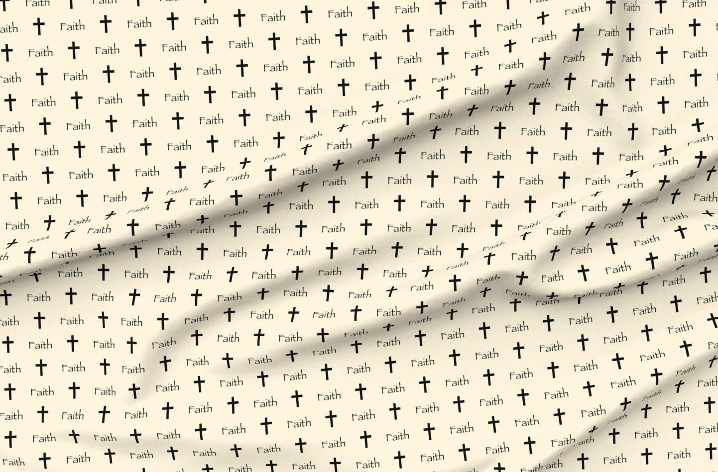 Tan Christian Church Printed Minky Fabric Fat Quarter - Soft Plush Fabric for Sewing Baby Blankets, Quilt Backing & DIY Projects - Perfect for Nursery Decor, Gift Making & Crafting