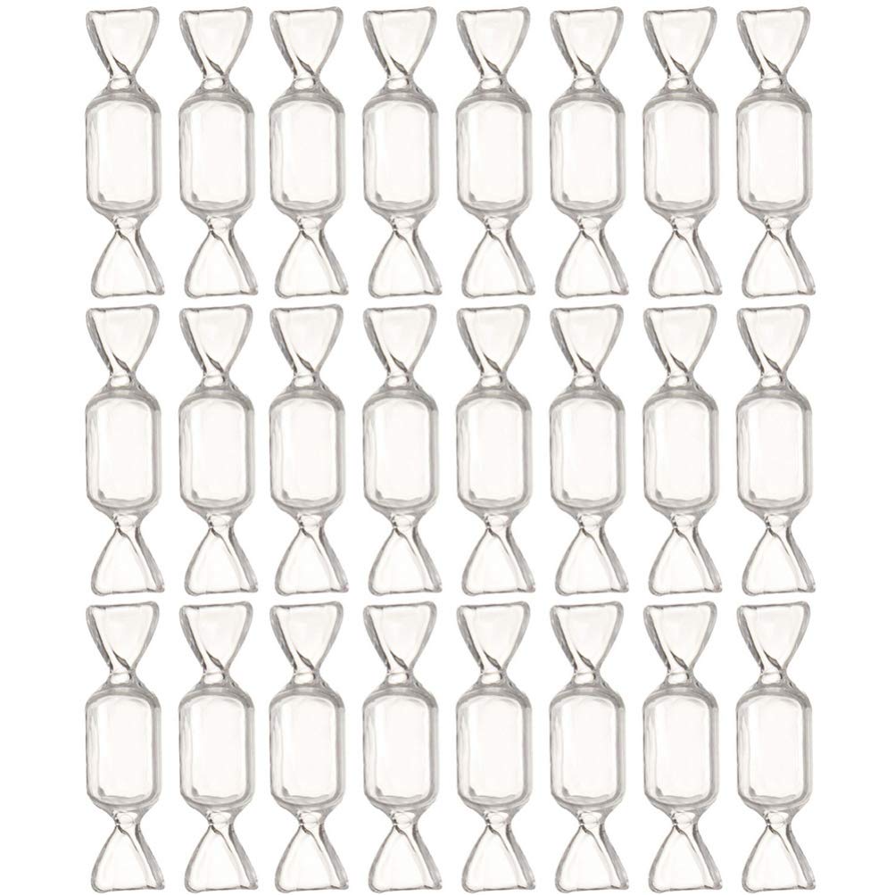 EXCEART 24pcs Transparent Candy-Shaped Jewelry Storage Box - Cute Earrings & Ring Holder - Mini Organizer Case for DIY Gifts, Wedding, Baby Shower & Birthday Party - Perfect for Travel, Home Decor & Party Favors