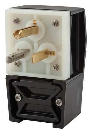 3 Wire Industrial Angle Straight Blade Plug 125VAC 30A - Heavy Duty Electrical Connector for Commercial Equipment, Industrial Machinery & Power Tools | Perfect for Workshops, Factories & Construction Sites
