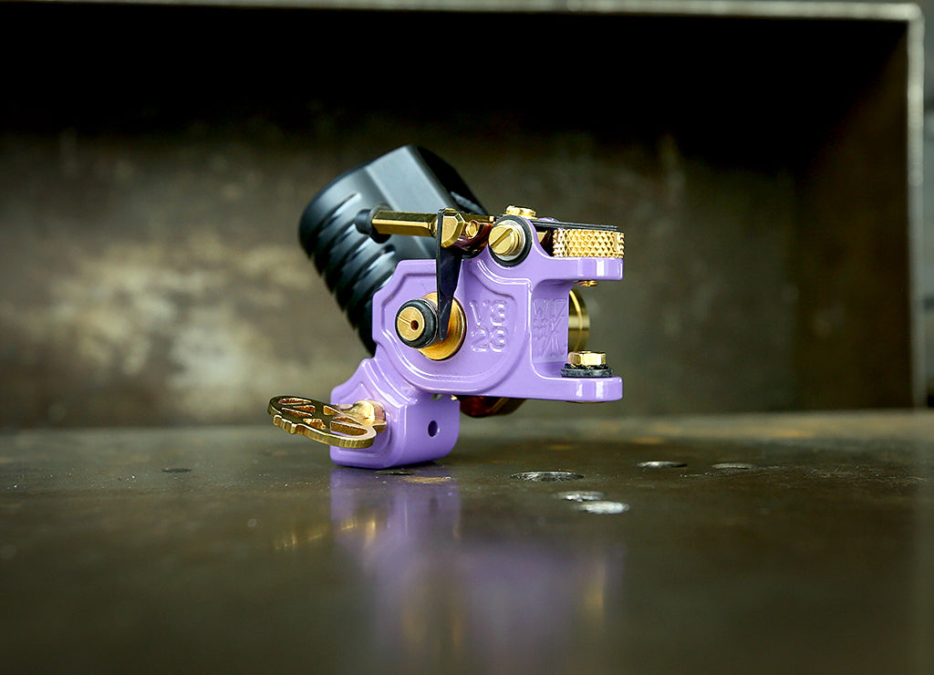 Dan Kubin V3/23 Sidewinder Purple x Gold RCA Cable - High-Quality Audio Cable for Turntables, DJ Equipment & Home Stereo Systems - Perfect for Vinyl Enthusiasts & Professional DJs