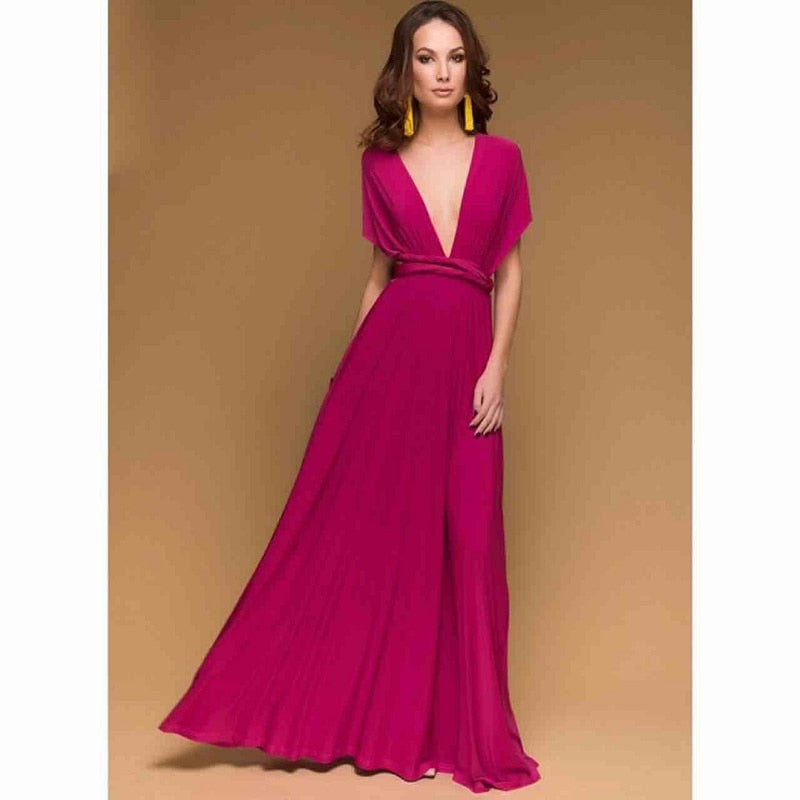 Boho Convertible Maxi Dress for Women - Versatile Summer Beach & Club Wear