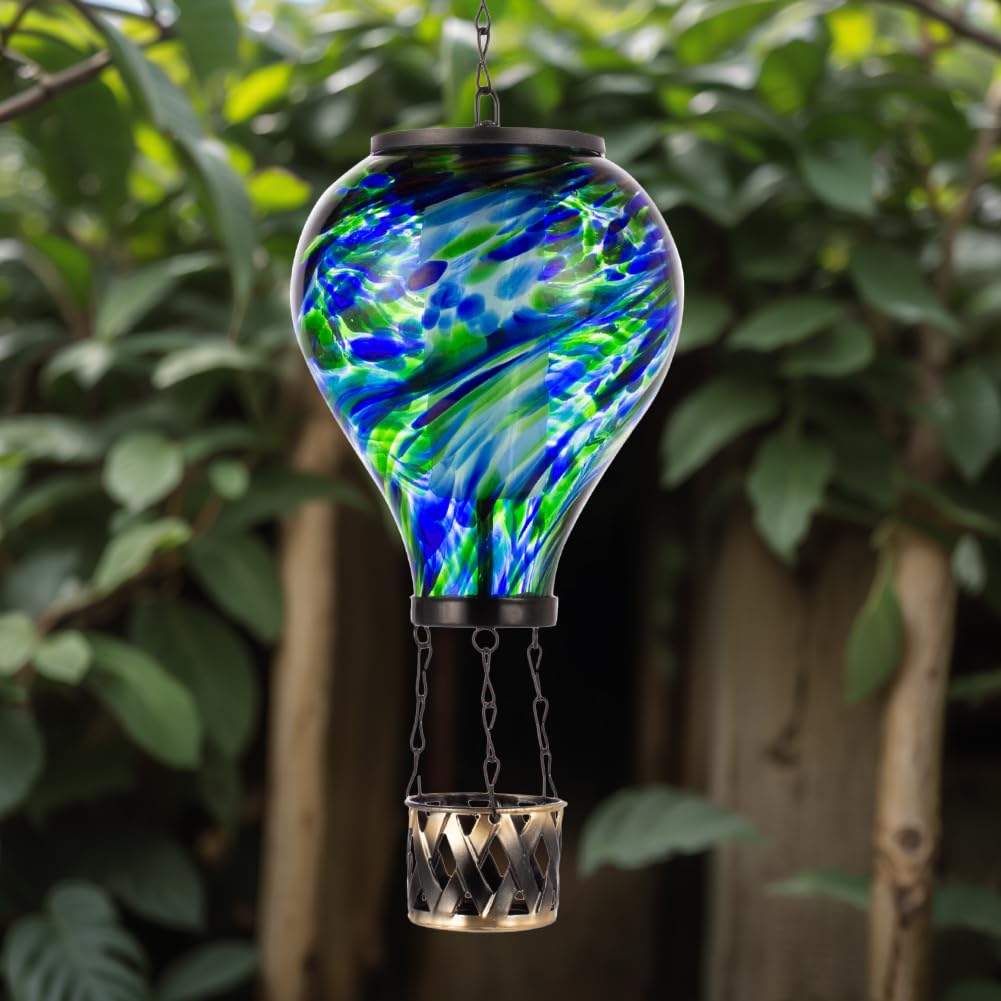 Outdoor Solar Lanterns - Waterproof Hanging Solar-Powered Flame Lights for Garden, Yard, Patio Decor | Perfect Mother's Day Gift & Romantic Ambiance Lighting
