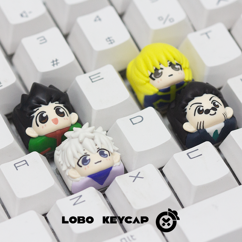HUNTERXHUNTER Full Time Hunter Series Themed Custom Resin Mechanical Keyboard Keycaps - Anime Gaming Accessories for PC & Mac