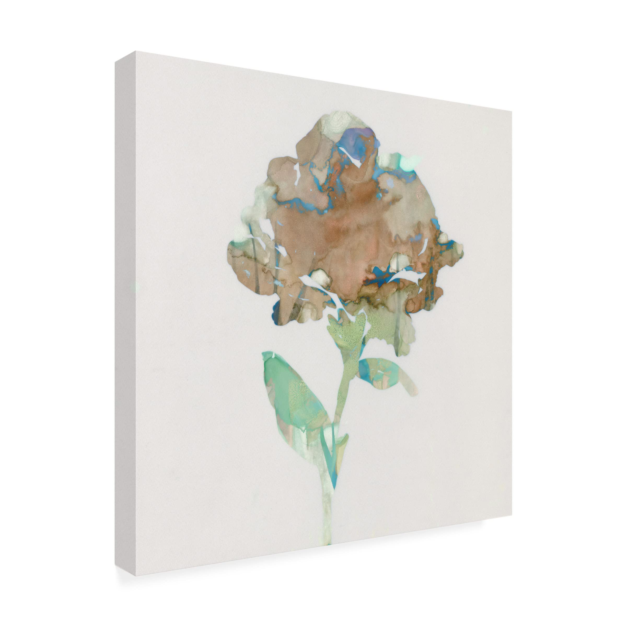Stellar Design Studio 'Modern Bloom II' Canvas Wall Art - Handmade Floral Painting for Living Room, Bedroom & Office Decor