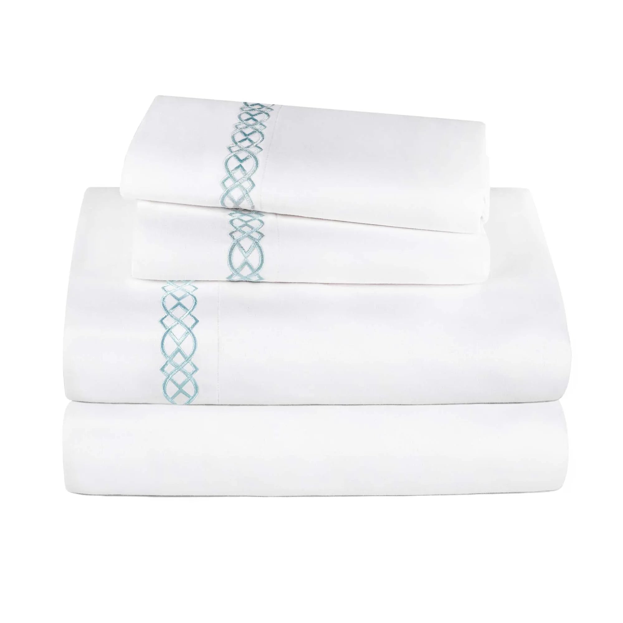 Premium 1000 Thread Count Egyptian Cotton Embroidered Bed Sheet Set - Queen Size, 4-Piece - Soft & Breathable for Ultimate Comfort - Perfect for Luxury Bedrooms, Hotels, and Guest Rooms