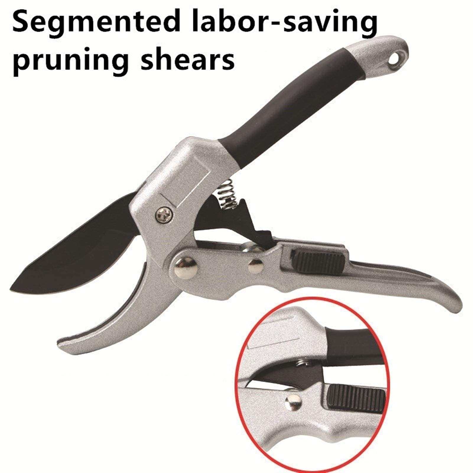 Professional 20.5CM Garden Shears - Ratchet Pruning Shears for Plants, Shrubs & Tree Branches | Heavy Duty Anvil Pruner for Gardening, Horticulture & Orchard Work | Perfect for Trimming, Cutting & Shaping Bushes