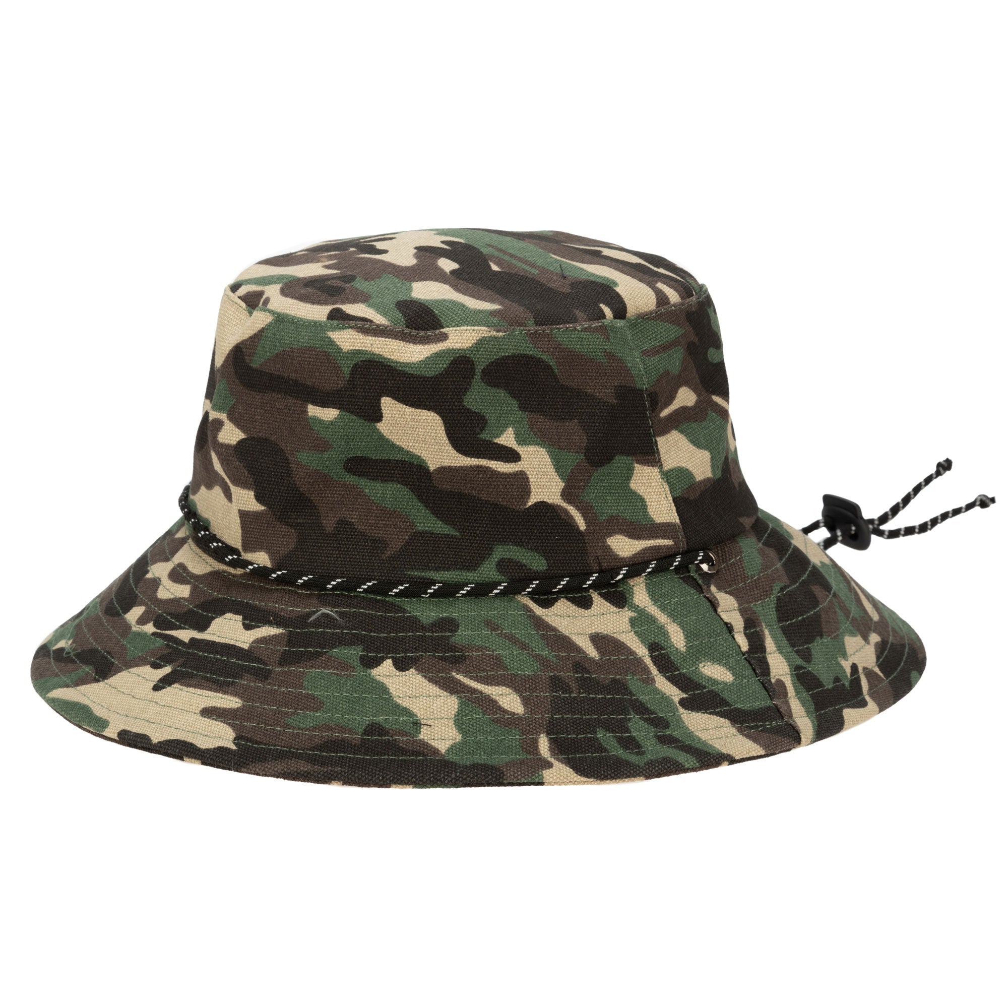 Camo Print Bucket Hat - Lightweight & Breathable Cut and Sew Sublimated Design for Outdoor Activities, Fishing, Hiking, and Beach Trips